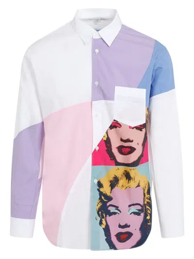 Comme Des Garã§ons Shirt Men's  Poplin Shirt In Pink & Purple