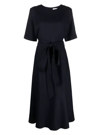 P.a.r.o.s.h Parosh Short Sleeves Crew Neck Chemisier Dress In 012