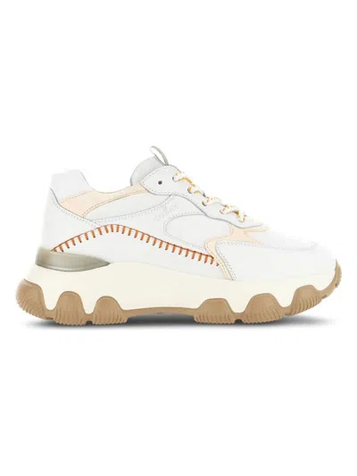 Hogan Hyperactive Sneakers In B001(bianco) M008(pesca)