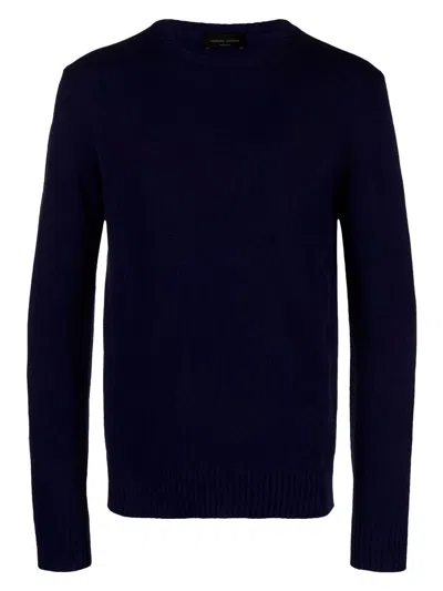 Roberto Collina Crew-neck Merino Jumper In Blue