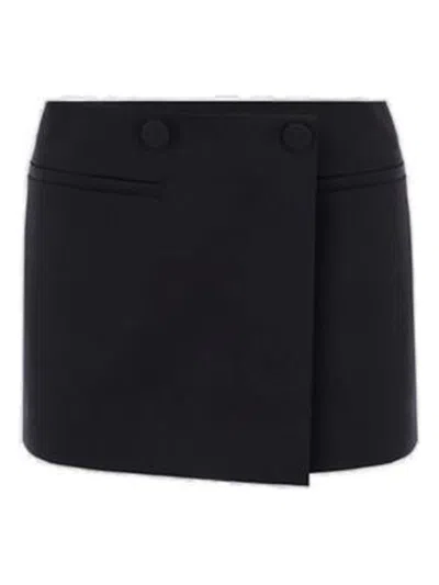 Valentino Minifalda Wrap Miniskirt In Black