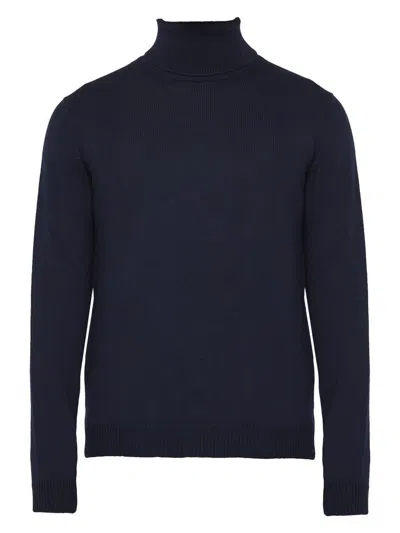 Roberto Collina Wool Pullover Blue In Blue