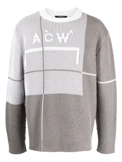 A-cold-wall* Round Neck Long-sleeved Sweater In Grey