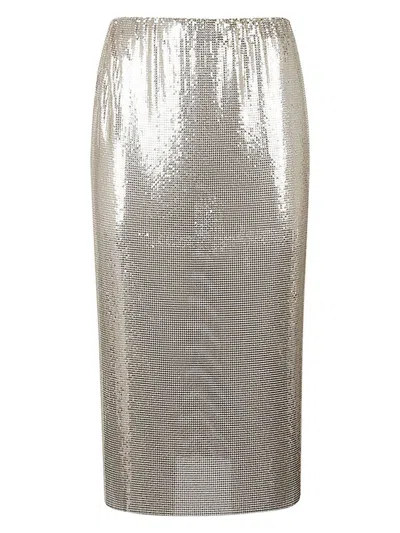 Sportmax Sequin-embellished High-rise Midi Skirt In Golden