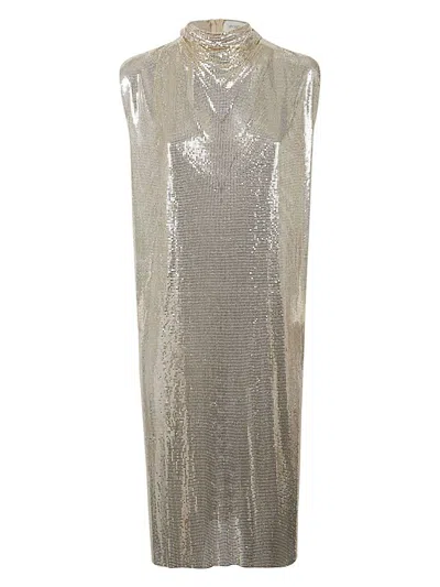 Sportmax Glamorous Metallic-knit Mini Dress For Women In Shimmering Gold In Golden