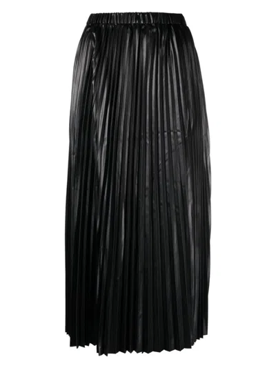 Junya Watanabe Pleated Layered Cropped Trousers In Black