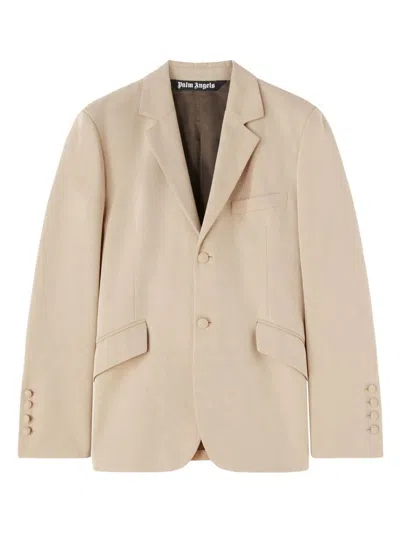Palm Angels Men's Viscose Blazer In Beige