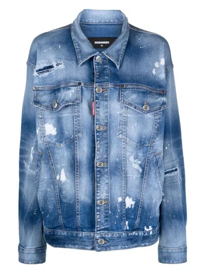 Dsquared2 Oversized Denim Jacket In Denim