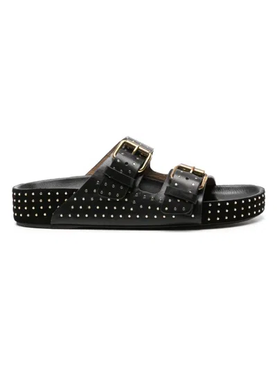 Isabel Marant Lennyo Studded Slides In Black