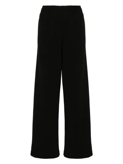Wardrobe.nyc Ribbed Straight-leg Trousers In Black