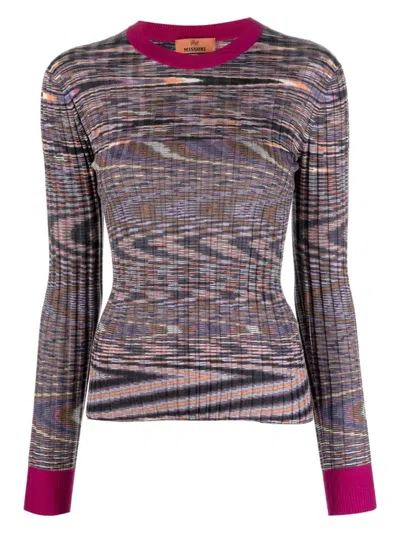 Missoni Abstract-pattern Cashmere-blend Jumper In Orange