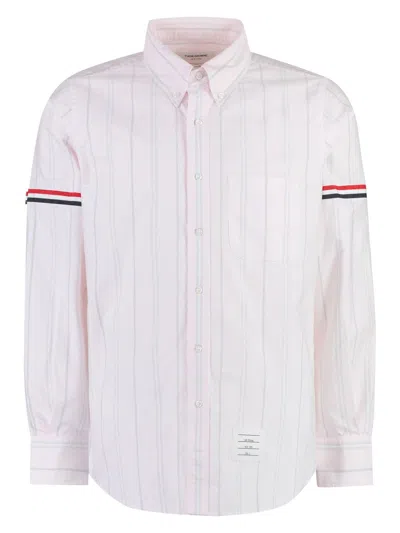 Thom Browne Vertical-stripe Pattern Cotton Shirt In Pink