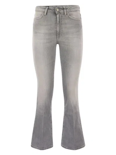 Dondup Mandy - Super Skinny Bootcut Jeans In Stretch Denim In Grey