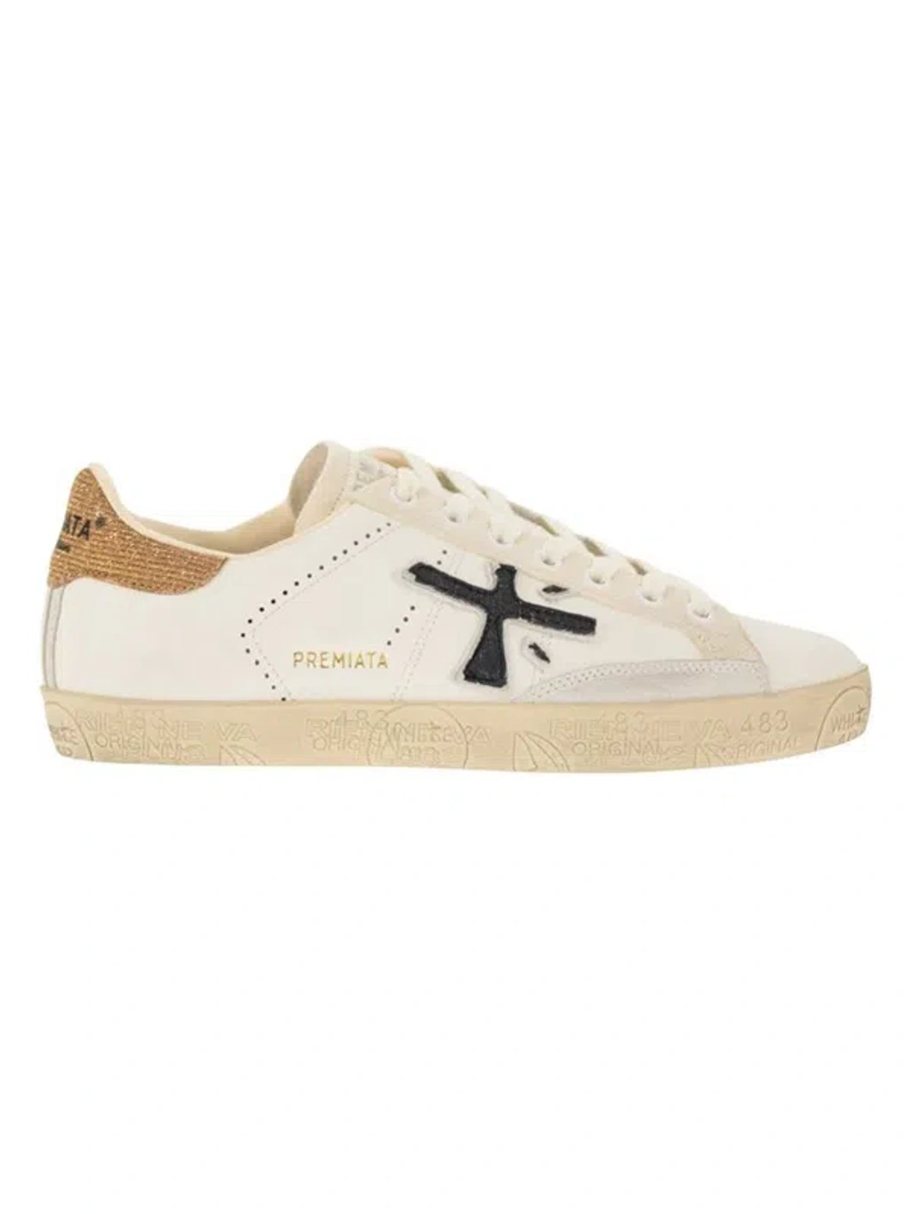 Premiata Women's Steven-d - Sneakers In White/black/hemp