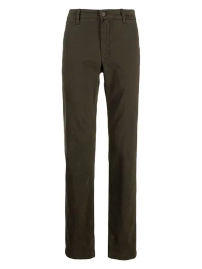 Jacob Cohen Men's Olive Stretch Bobby Chino Trousers In Marsh Brown