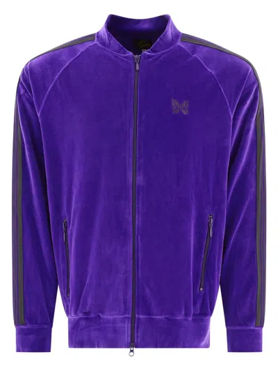 Needles Men's Velvet Sweatshirt In Purple