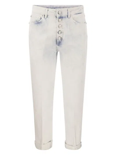 Dondup Women's Koons - Loose Jeans With Jewelled Buttons In White