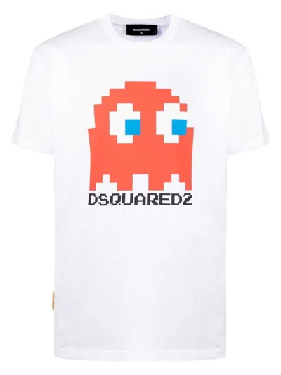 Dsquared2 Cartoon-print Cotton T-shirt In White