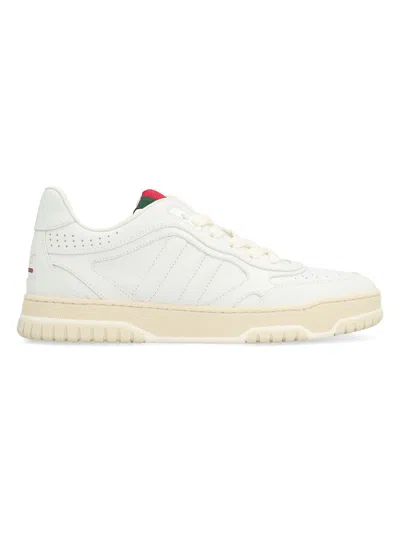 Gucci Reweb Sparrow Low-top Leather Sneakers In White