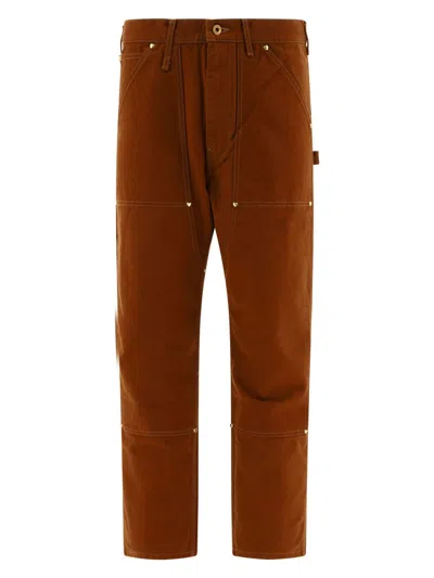 Human Made Duck Painter Trousers In Brown