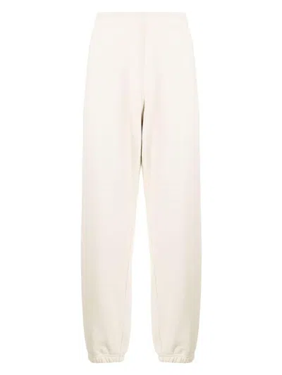 Stone Island Logo-appliqué Cotton Track Pants In Plaster
