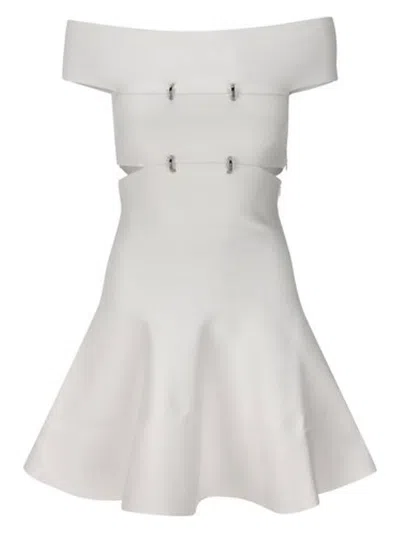 Alexander Mcqueen Women's Short Dress With Cut-out In White