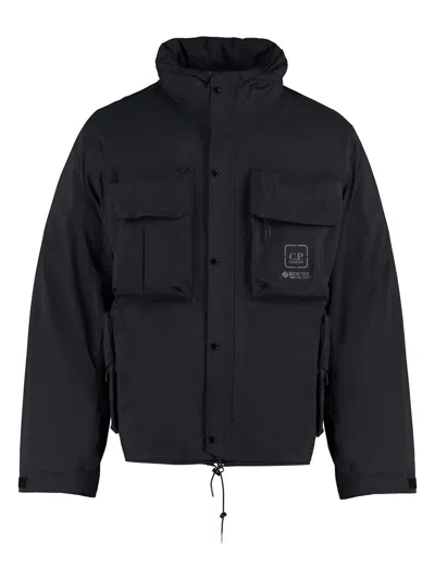 C.p. Company C.p.company Technical Fabric Jacket With Internal Removable Down Jacket In Black