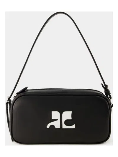 Courregã¨s Rã©edition Baguette Bag In Black