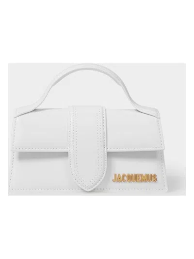 Jacquemus Leather Le Grand Bambino Shoulder Bag In White