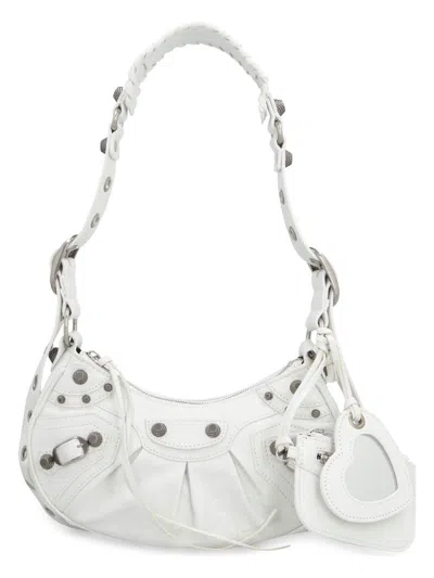 Balenciaga Borsetta A Tracolla Le Cagole Xs Bag Traforata  Da Donna In Bianco Ottico In White