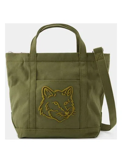MAISON KITSUNÃ© FOX HEAD SMALL SHOPPER BAG 