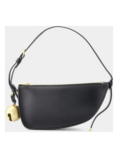 Burberry Micro Shield Wallet On Chain In Black