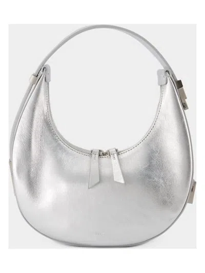 Osoi Metallic Toni Zipped Shoulder Bag In Silver