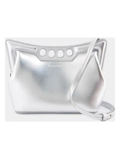 Alexander Mcqueen The Peak Bag Mini In Metallic