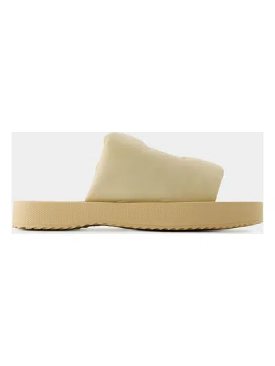 Burberry Ekd Slab Slides In Beige