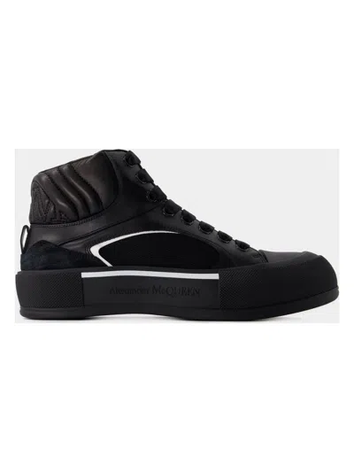Alexander Mcqueen Deck Sneakers In Black