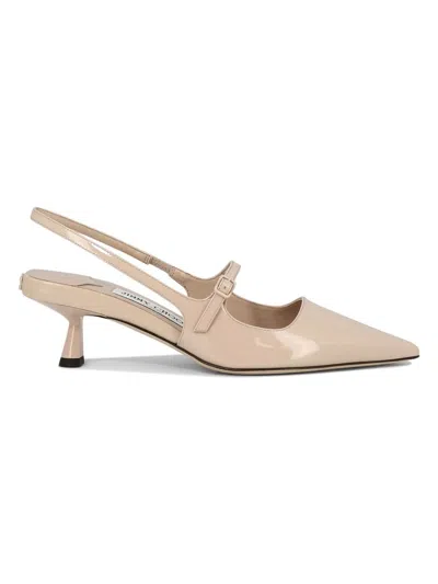 Jimmy Choo Didi 45 Pointed Pumps In Patent Leather In Pink