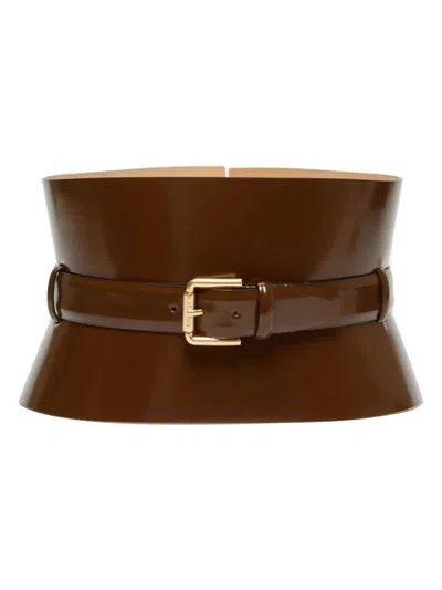 Max Mara Women's Bustier175 Belt-suspenders Brown | Size Small | 2424506101600008 In Brown