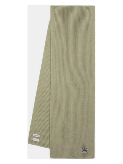 Burberry Mu Ribbed Scarf In Beige