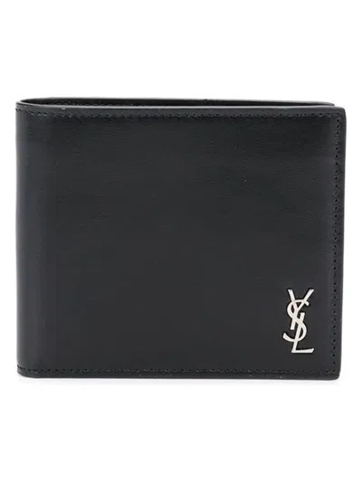 Saint Laurent Tiny Cassandre Wallet In Black