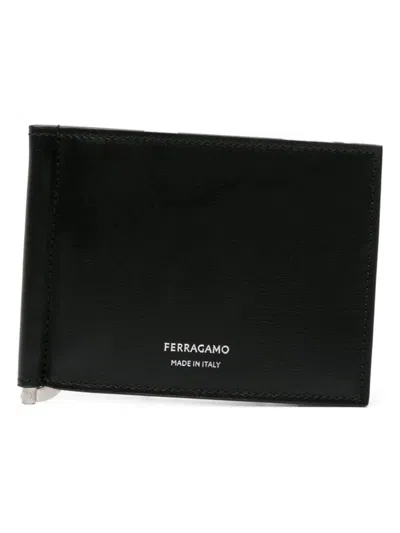 Ferragamo Classic Bi-fold Leather Wallet In Black