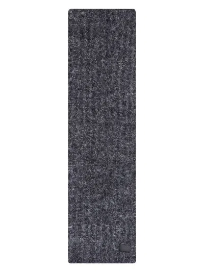 Saint Laurent Echarpe Maille Anthracite Wool Beanie In Grey