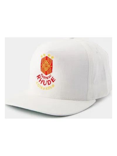 Rhude White Azur Cap In Beige