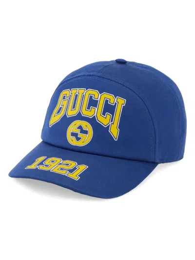 Gucci Interlocking G 1921 Baseball Cap In Blue