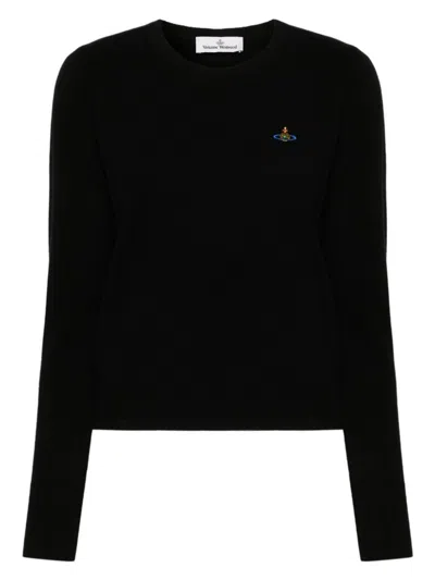 Vivienne Westwood Women Cotton And Cashmere Blend Jumper In Black
