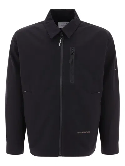 And Wander Casual Jacket In Black Polyester In Black