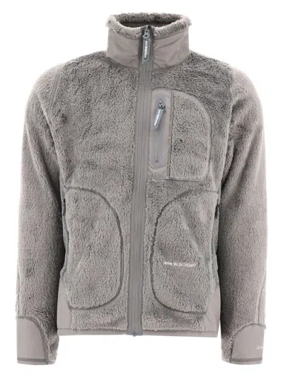 And Wander High Loft Fleece Jacket In Grey