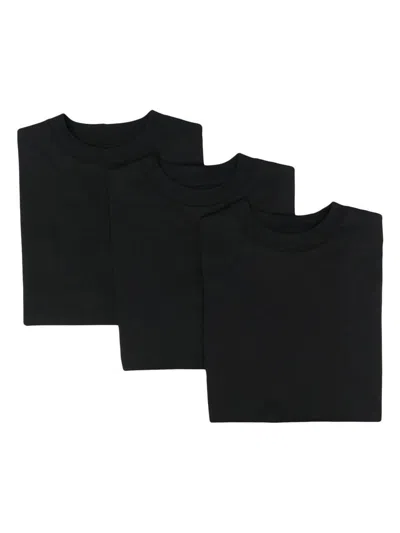 Jil Sander Confezione Da 3 T-shirt In Cotone Con Etichetta Logo In Black