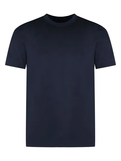 Givenchy Men's Cotton Crew-neck T-shirt In Blue