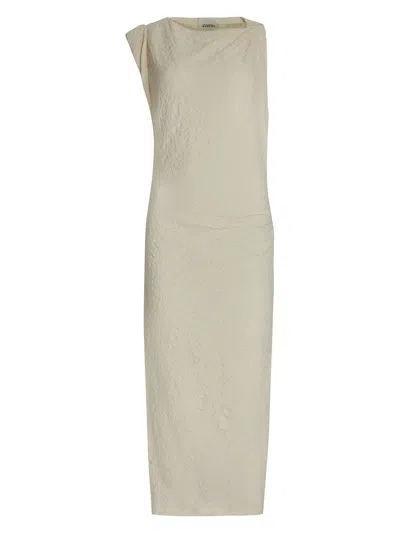 Isabel Marant Gathered Cotton-blend Mini Dress For Women In Ecru